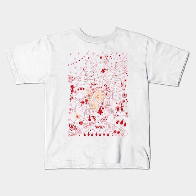 winter holidays Kids T-Shirt by aanygraphic